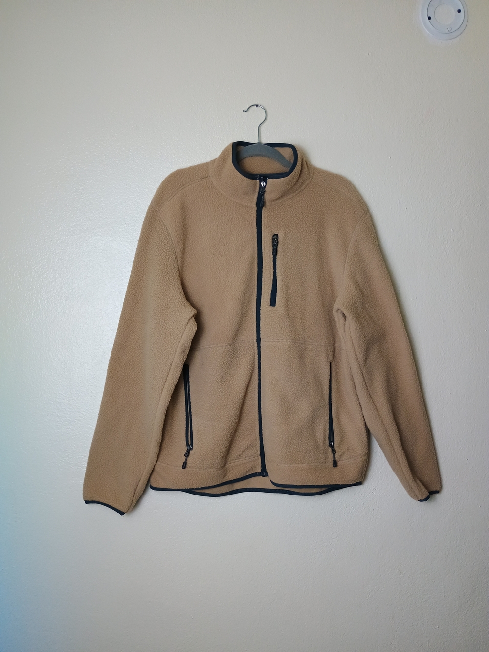 Free Country L/G(42-44) Men's Tan Full-Zip Fleece Jacket